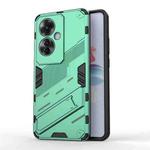For OPPO Reno11 F 5G Global Punk Armor 2 in 1 PC + TPU Phone Case with Holder(Green)