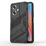 For OPPO A79 5G Global Punk Armor 2 in 1 PC + TPU Phone Case with Holder(Black)