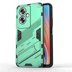 For OPPO A79 5G Global Punk Armor 2 in 1 PC + TPU Phone Case with Holder(Green)