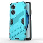 For OPPO A60 4G Global Punk Armor 2 in 1 PC + TPU Phone Case with Holder(Blue)