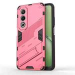 For OPPO K12x Punk Armor 2 in 1 PC + TPU Phone Case with Holder(Light Red)