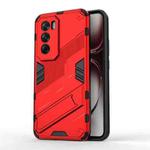 For OPPO Reno12 Pro Global Punk Armor 2 in 1 PC + TPU Phone Case with Holder(Red)