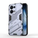 For OPPO Reno13 5G Global Punk Armor 2 in 1 PC + TPU Phone Case with Holder(Grey)