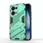 For OPPO Reno13 5G Global Punk Armor 2 in 1 PC + TPU Phone Case with Holder(Green)