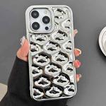 For iPhone 12 Pro Cloud Texture Electroplated TPU Phone Case(Silver)