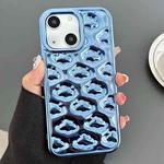 For iPhone 13 Cloud Texture Electroplated TPU Phone Case(Blue)
