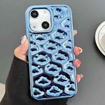 For iPhone 14 Plus Cloud Texture Electroplated TPU Phone Case(Blue)