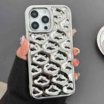 For iPhone 14 Pro Cloud Texture Electroplated TPU Phone Case(Silver)