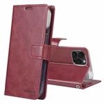 For iPhone 15 Pro GOOSPERY BLUE MOON Crazy Horse Texture Leather Phone Case(Wine Red)