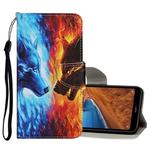For Xiaomi Redmi 7A Colored Drawing Pattern Horizontal Flip Leather Case with Holder & Card Slots & Wallet(Flame Wolf)