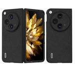 For OPPO Find N3 / OnePlus Open ABEEL Genuine Leather + PC Litchi Texture Phone Case(Black)