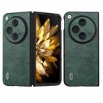 For OPPO Find N3 / OnePlus Open ABEEL Dual Color Lichi Texture PU Phone Case(Green)