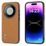 For Huawei Mate 60 ABEEL Carbon Fiber Texture Protective Phone Case(Light Brown)