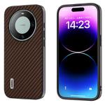 For Huawei Mate 60 Pro ABEEL Carbon Fiber Texture Protective Phone Case(Dark Brown)