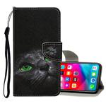 For iPhone XS Max Colored Drawing Pattern Horizontal Flip Leather Case with Holder & Card Slots & Wallet(Black Cat)