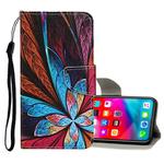 For iPhone XS Max Colored Drawing Pattern Horizontal Flip Leather Case with Holder & Card Slots & Wallet(Colorful Flowers)