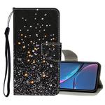 For iPhone XR Colored Drawing Pattern Horizontal Flip Leather Case with Holder & Card Slots & Wallet(Black Five-pointed Star)