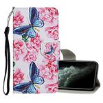 For iPhone 11 Pro Max Colored Drawing Pattern Horizontal Flip Leather Case with Holder & Card Slots & Wallet(Dragonfly Flower)