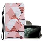 For iPhone 11 Pro Max Colored Drawing Pattern Horizontal Flip Leather Case with Holder & Card Slots & Wallet(Marble)