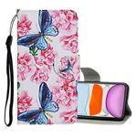 For iPhone 11 Colored Drawing Pattern Horizontal Flip Leather Case with Holder & Card Slots & Wallet(Dragonfly Flower)