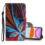 For iPhone 11 Colored Drawing Pattern Horizontal Flip Leather Case with Holder & Card Slots & Wallet(Colorful Flowers)