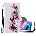 For iPhone 8 / 7 Colored Drawing Pattern Horizontal Flip Leather Case with Holder & Card Slots & Wallet(Four Butterflies)