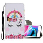 For iPhone 8 / 7 Colored Drawing Pattern Horizontal Flip Leather Case with Holder & Card Slots & Wallet(Crown Unicorn)