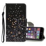 For iPhone 6 Plus / 6s Plus Colored Drawing Pattern Horizontal Flip Leather Case with Holder & Card Slots & Wallet(Black Five-pointed Star)