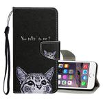 For iPhone 6 / 6s Colored Drawing Pattern Horizontal Flip Leather Case with Holder & Card Slots & Wallet(Little Cat)