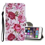 For iPhone 6 / 6s Colored Drawing Pattern Horizontal Flip Leather Case with Holder & Card Slots & Wallet(Peony)