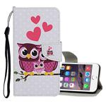 For iPhone 6 / 6s Colored Drawing Pattern Horizontal Flip Leather Case with Holder & Card Slots & Wallet(Owl Family)