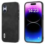 For Sony Xperia 5 V ABEEL Two-color Calf Texture PU Phone Case(Black)