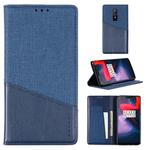 For OnePlus 6 MUXMA MX109 Horizontal Flip Leather Case with Holder & Card Slot & Wallet(Blue)