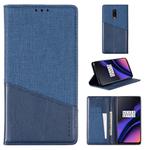 For OnePlus 6T MUXMA MX109 Horizontal Flip Leather Case with Holder & Card Slot & Wallet(Blue)