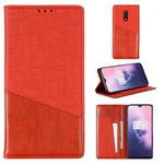 For OnePlus 7 MUXMA MX109 Horizontal Flip Leather Case with Holder & Card Slot & Wallet(Red)