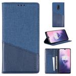 For OnePlus 7 MUXMA MX109 Horizontal Flip Leather Case with Holder & Card Slot & Wallet(Blue)