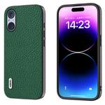 For Sony Xperia 5 V ABEEL Genuine Leather Litchi Texture Phone Case(Green)