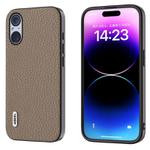 For Sony Xperia 5 V ABEEL Genuine Leather Litchi Texture Phone Case(Grey)