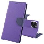 For iPhone 15 Pro Max GOOSPERY FANCY DIARY Cross Texture Leather Phone Case(Purple)