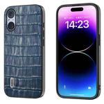 For Sony Xperia 5 V ABEEL Crocodile Texture Genuine Leather Phone Case(Blue)