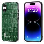 For Sony Xperia 10 VI ABEEL Crocodile Texture Genuine Leather Phone Case(Green)