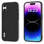 For Sony Xperia 10 VI ABEEL Genuine Leather + PC Litchi Texture Phone Case(Black)