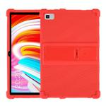 For Teclast M40 Shockproof Silicone Tablet Protective Case with Holder(Red)
