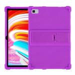 For Teclast M40 Shockproof Silicone Tablet Protective Case with Holder(Purple)
