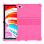 For Teclast M40 Shockproof Silicone Tablet Protective Case with Holder(Rose Red)