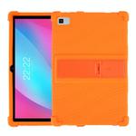 For Teclast P20 Shockproof Silicone Tablet Protective Case with Holder(Orange)