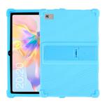 For Teclast P40 HD Shockproof Silicone Tablet Protective Case with Holder(Sky Blue)