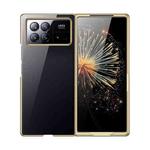 For Xiaomi Mix Fold 3 Full Coverage Electroplate PC Transparent Phone Case(Gold)