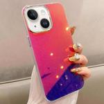 For iPhone 14 Plus Mirror Glitter IMD Phone Case(Purple)