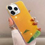 For iPhone 11 Pro Max Mirror Glitter IMD Phone Case(Yellow)
